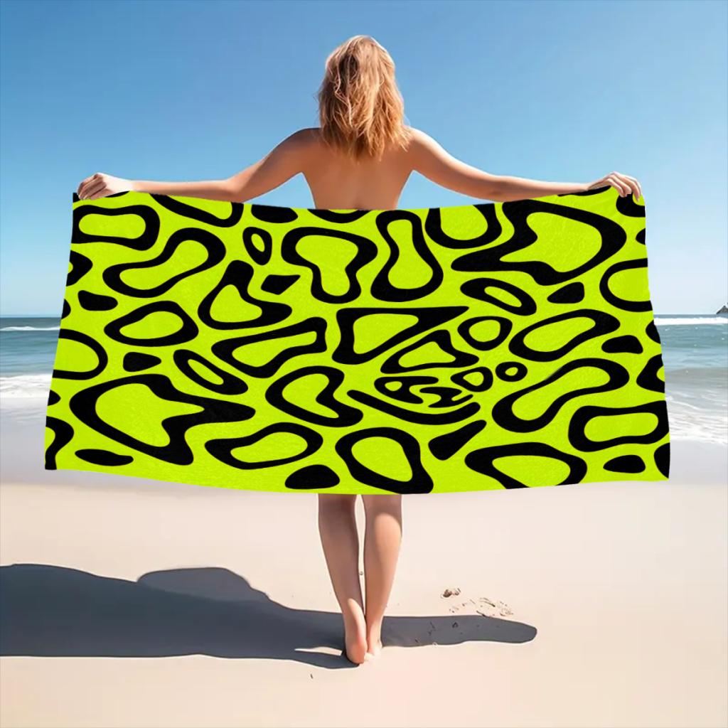 Jmg Household Supplies Black Quick Drying Beach Towels Lando Norris Helmet Pattern Oversized Printing Towel Super Absorbent Pool Towel Blanket