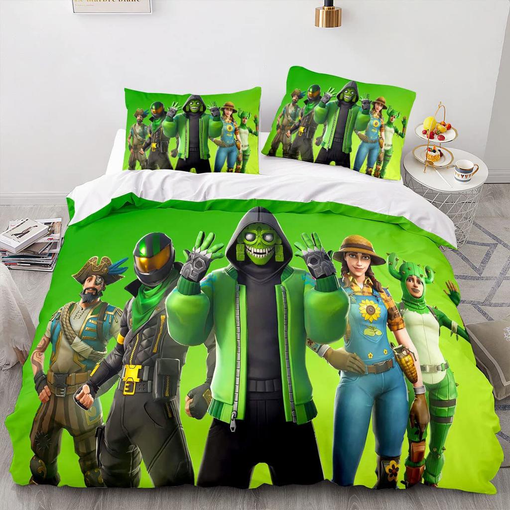 Fortnite Digital Printing Quilt Set Three-Piece Game Themed Home Textiles