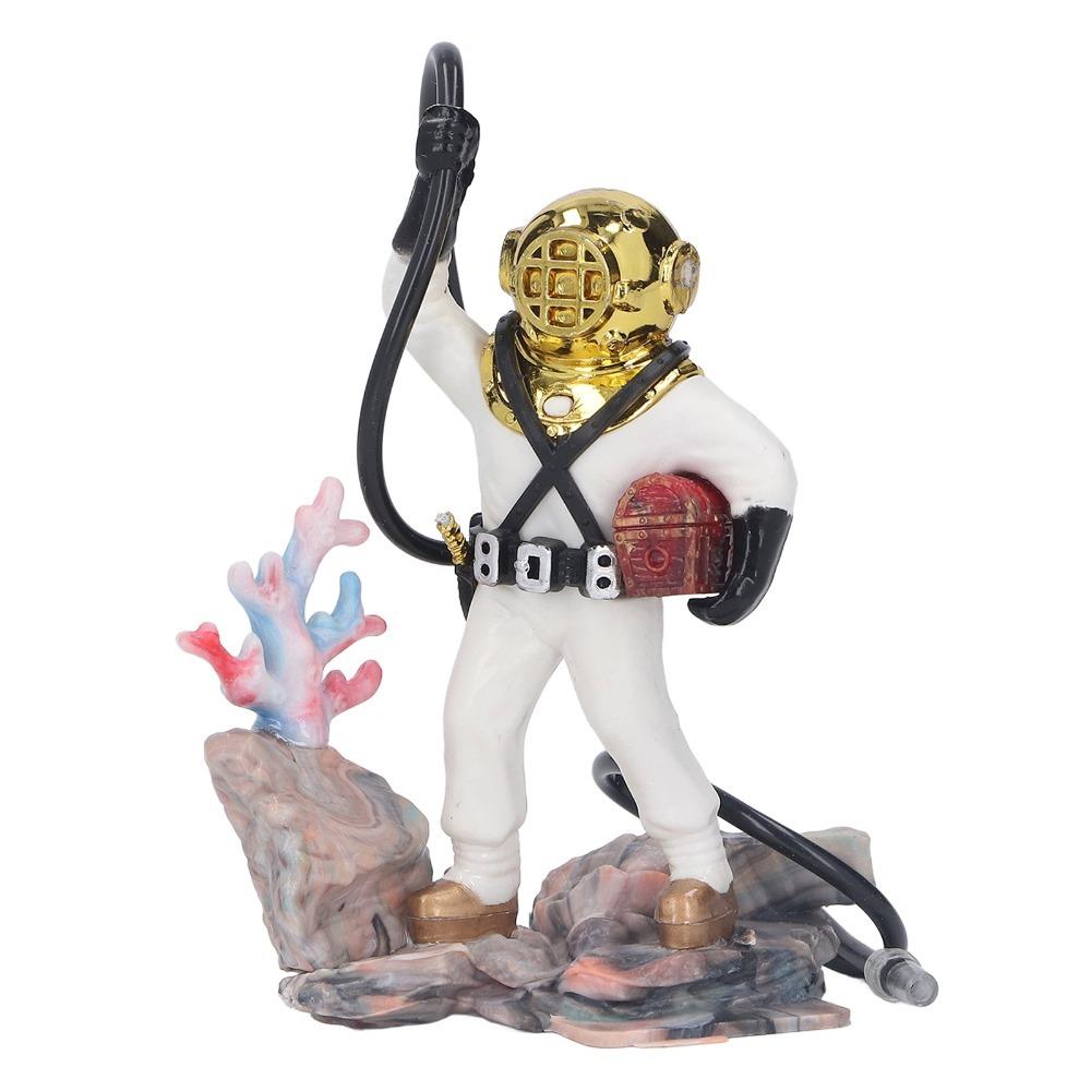 Exquisite Air Action Aerating Diver Decoration White/Red Hose Attachment Aquarium Decoration Deep Sea Style Fish Tank Ornament