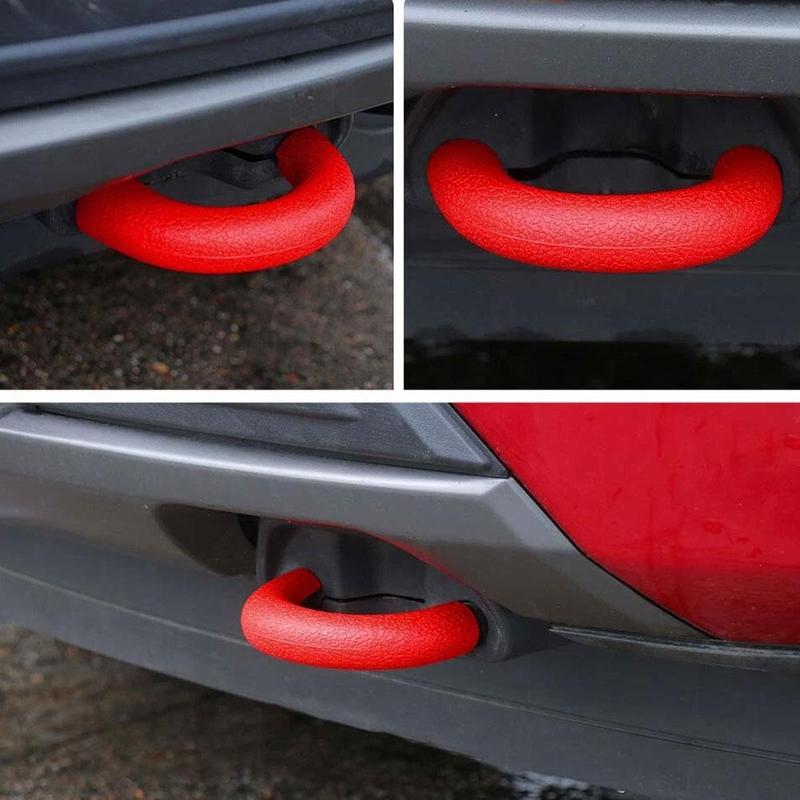 2PCS Trailer Hook Cover Tow Truck Hook Ring Traction Hitch Silicone Cover for Ford F150 2004-2024 Automotive External Accessory