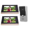Wired Video Intercom System 7in Visual Intercom Doorbell System with Camera 6 Infrared Lights for Villa Home Apartment