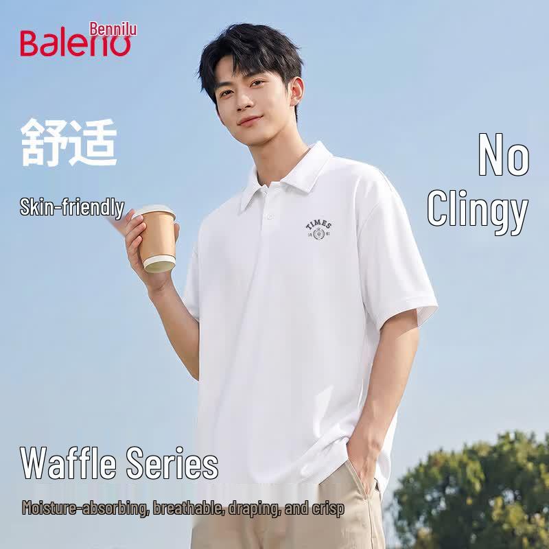 Baleno Men s Waffle Knit Short Sleeve Polo Shirt 3XL