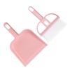 2 Stück Set Kleiner Besen und Kehrschaufel Set Multifunktionaler Kunststoff Mini Handbesen Kehrschaufel für Schreibtisch Rosa