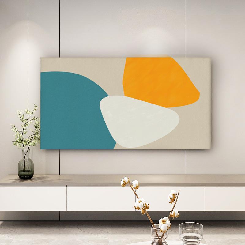 Modern Minimalist Printed Pattern Elastic TV Covers Brand Generic All Inclusive Dust Prevention Cover Wall Mounted Television Protective Cloth