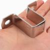 6Pcs Stainless Steel Tube Clamps U Shaped Brackets Mounting Clips For Door Closing Hardware Pipe Woodworking