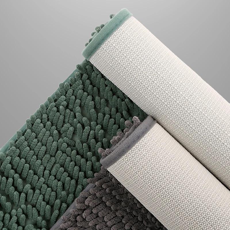 1 PCS Bathroom Rug Mat Non Slip Quick Dry Bath Mats Extra Thick and Super Absorbent Bath Rugs Microfiber Chenille Shower Carpet