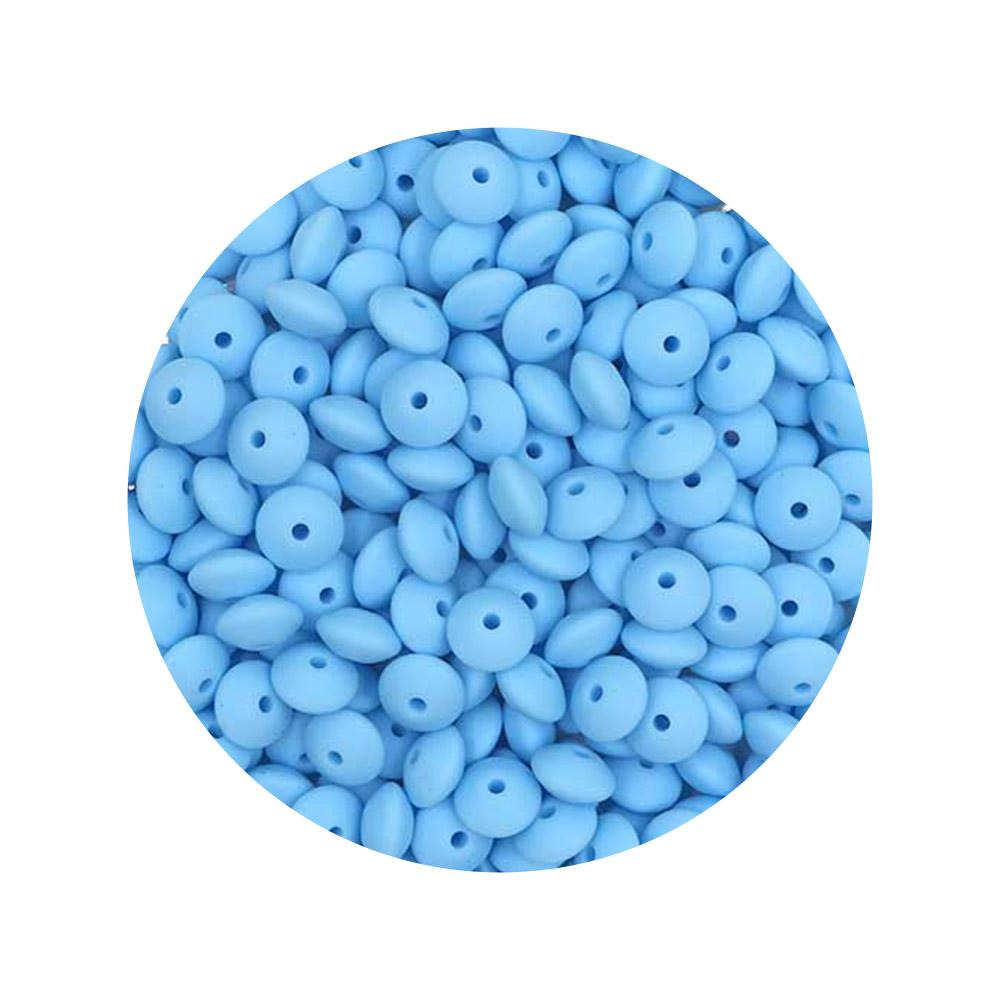 100Pcs 12mm Silicone Lentil Beads Round Spacer Beads Silicone Abacus Bead DIY Bracelet Necklace Handmade Jewelry Accessories