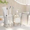 Stainless Steel Toothpaste Holder Multi-slot Electric Toothbrush Stand  Makeup Brush