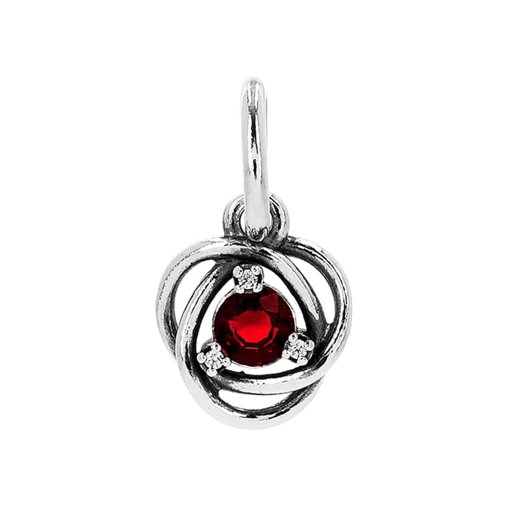 

PAndora Red Eternity Circle Pendant And Dangle Silver Charm 793125c01 793125C01