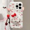 Glitter for IPhone16 for Apple Phone Case 13 Cherry Cat Shaker 15 Promax Stand 17 Pendant