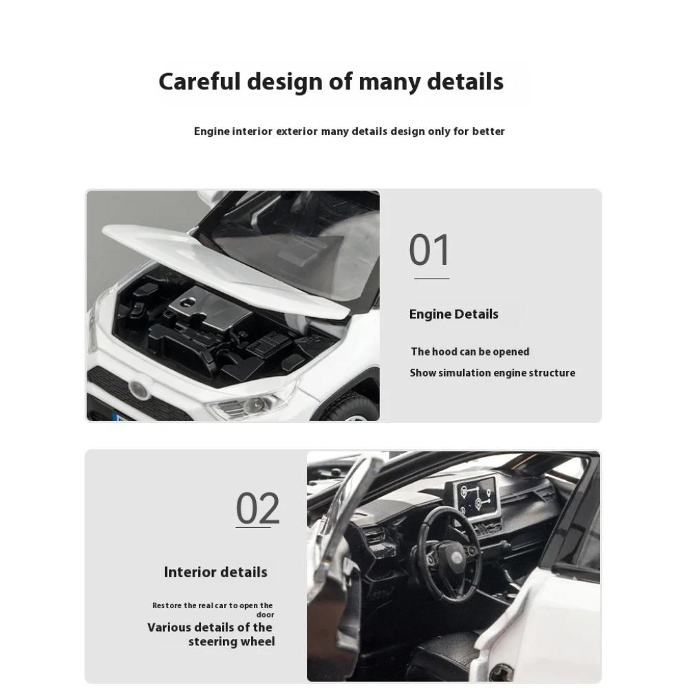 1/32 alloy Toyota RAV4 car toy model, exquisite desktop ornaments, best collection for car model enthusiasts, Halloween gifts