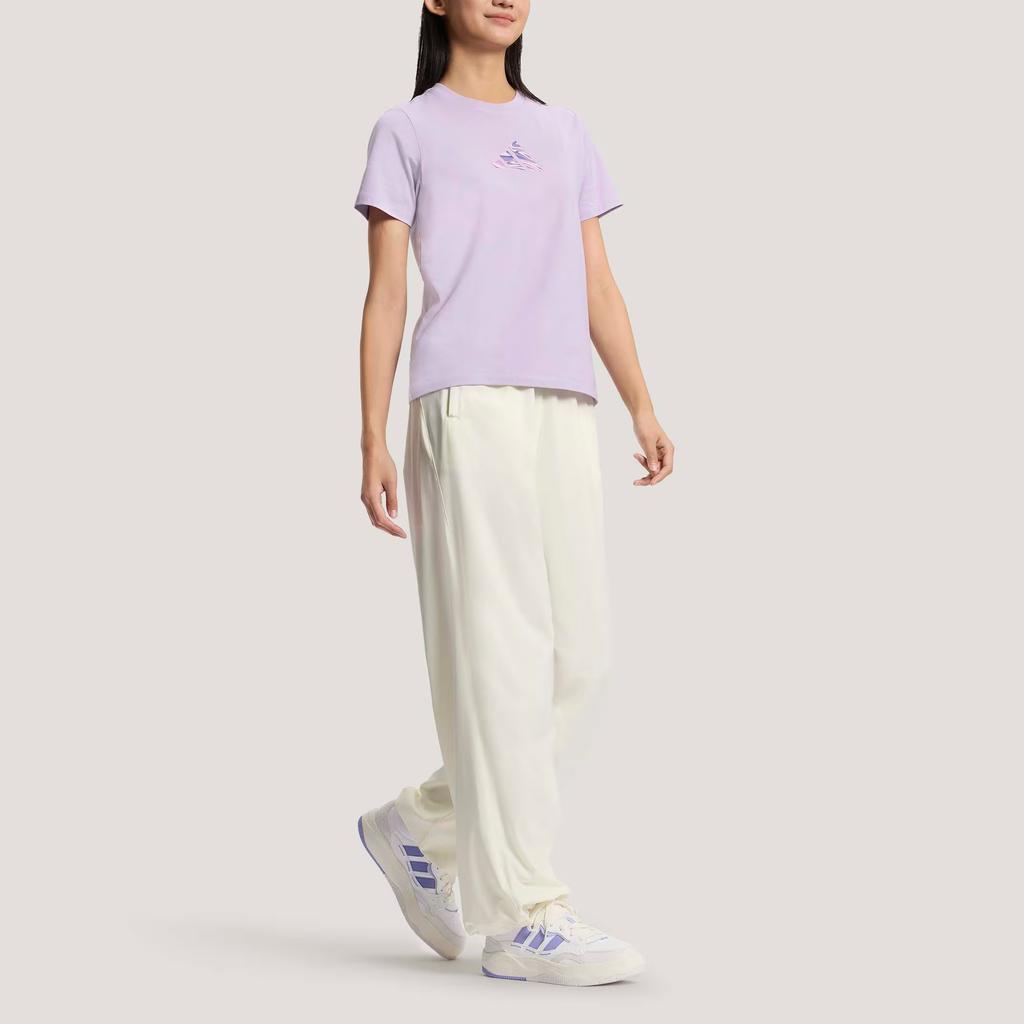 Adidas Knitted Sports Casual Short Sleeve T-Shirt Women Tops KS2874