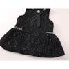 Girls' Tweed Little Sleeveless Vest Dress Autumn Winter New Baby Black Light Luxury Rhinestone Dress