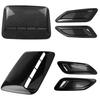 Carbon Fiber Hood Scoop Decorative Trim Air Outlet Decorative Cover  Auto Exterior Accessories