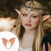 1 Pair Elf Ears Lifelike Soft Pointy Reusable Fairy Pixie Elf Ears for Cosplay Halloween Christmas Any Themed Party