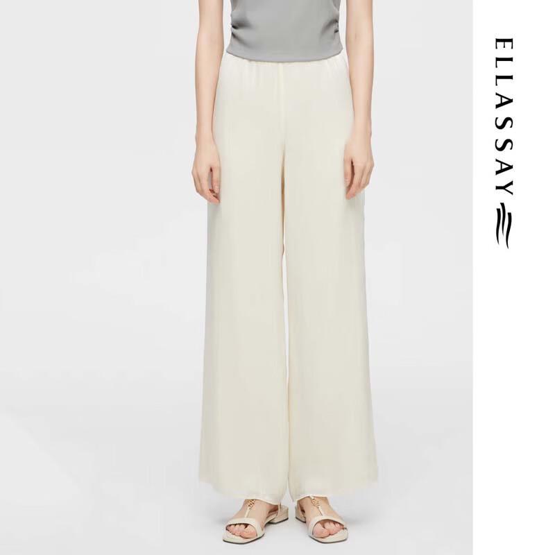 ELLASSAY Women's Relaxed Wide-Leg Trousers