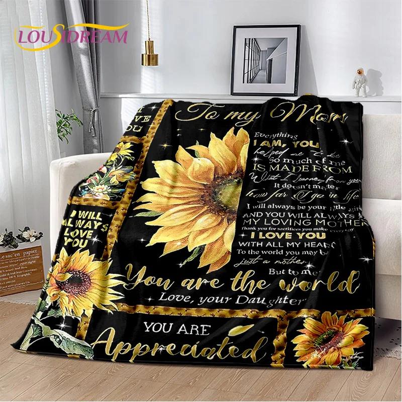 Presente Agradecimento Para Minha Mãe Pai Esposa Marido Carta Presente Cobertor, Cobertor Macio para Casa Quarto Cama Piquenique Escritório Capa de Sofá