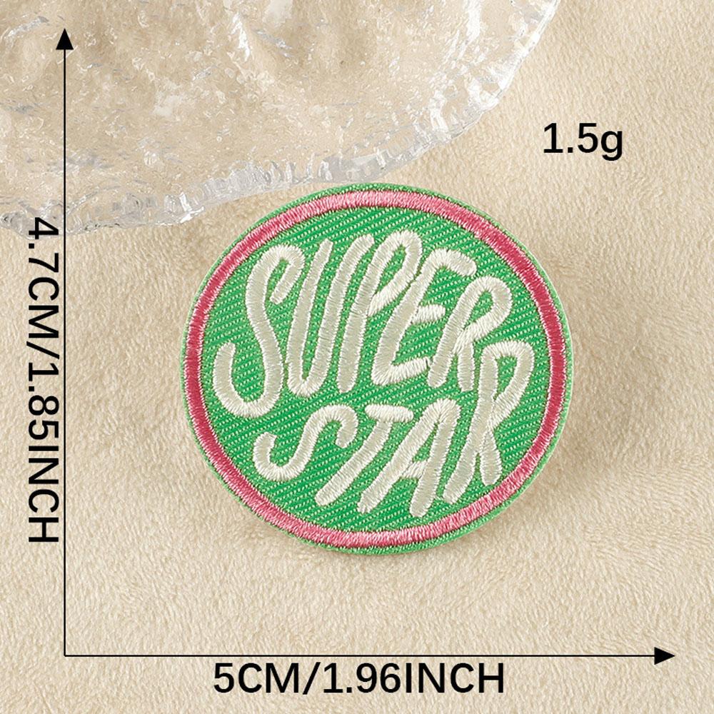 Letter Flower Self-adhesive Embroidery Badge Patches for DIY T-shirt Jeans Backpack Clothing Appliques Decor Sticker