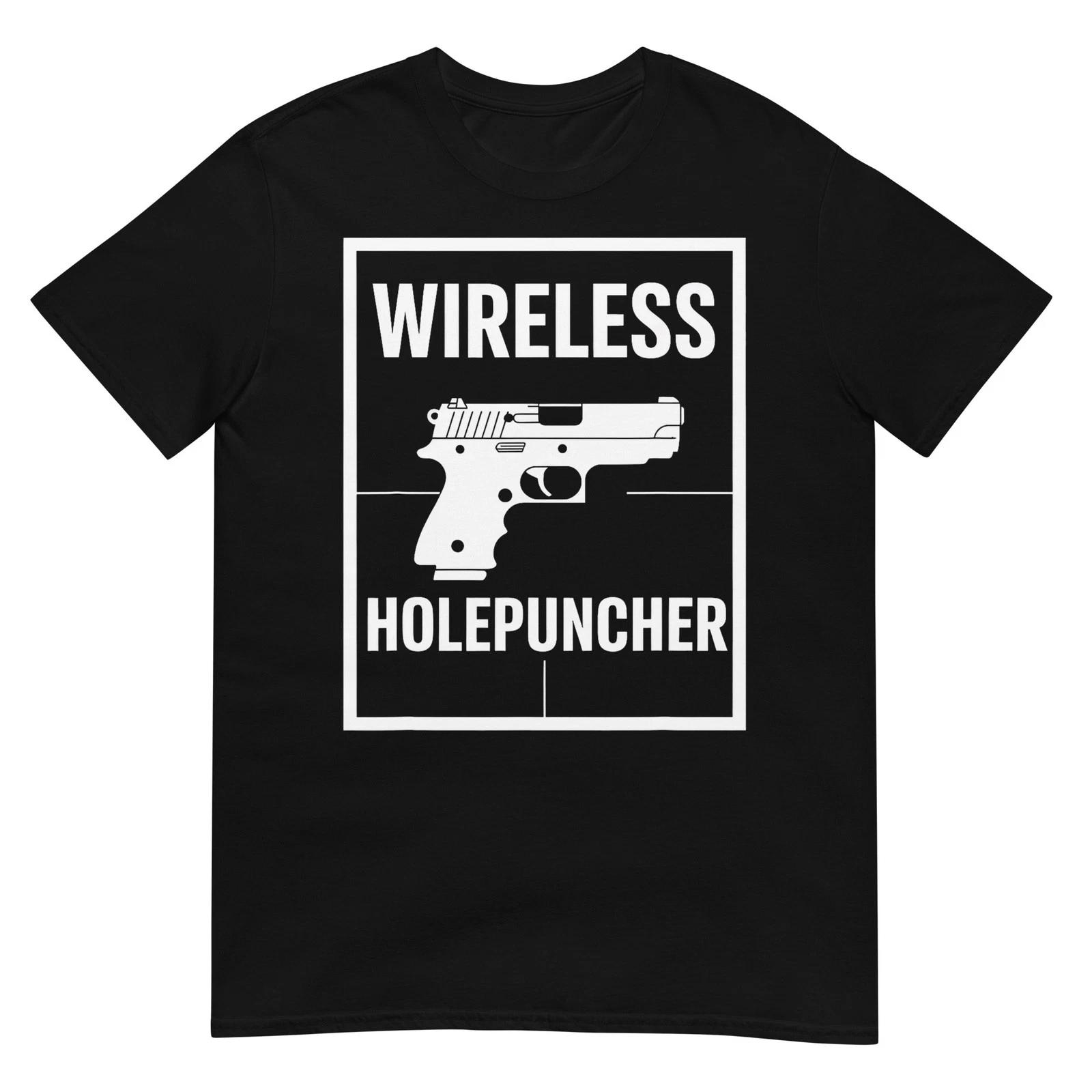 Wireless Holepuncher Weapon Silhouette T-Shirt 2XL