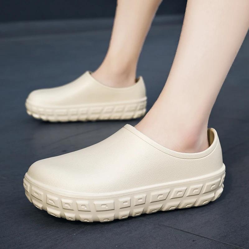 Fashion Original Kitchen Shoes Men Clogs Outdoor Plaltfotm Casual Waterproof Rain Sandals Non-slip Restaurant Work Oil-proof Chef Shoes