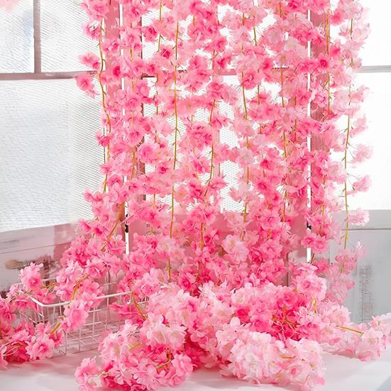 Yousheng Cherry Blossom LED String Lights 2M 20-LED Artificial Flower Vines Fairy Lights Wedding Christmas Party Holiday Decoration for Indoor