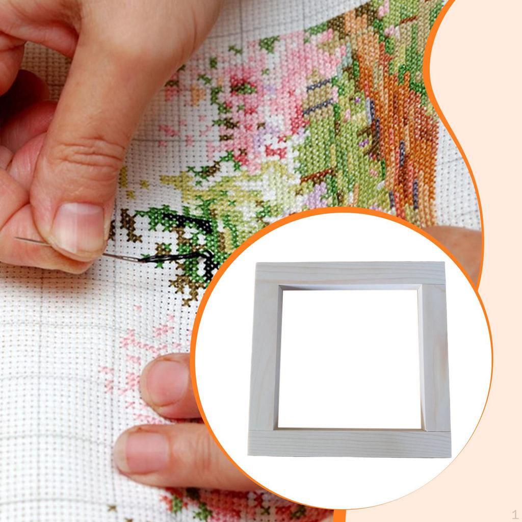 Keilrahmen für Nadelspitzleinen-Spleißen Stickrahmen Heim Sofa Seite,