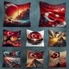 Cool Art Turkish Flag Throw Pillow Case Living Room Sofa Cushion Cover For Home Bedroom Decoration Protector