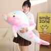 Cute Fantasy Color Dolphin Throw Pillow Plush Toy Doll Aquarium Dolphin Doll Girl Soothing Doll