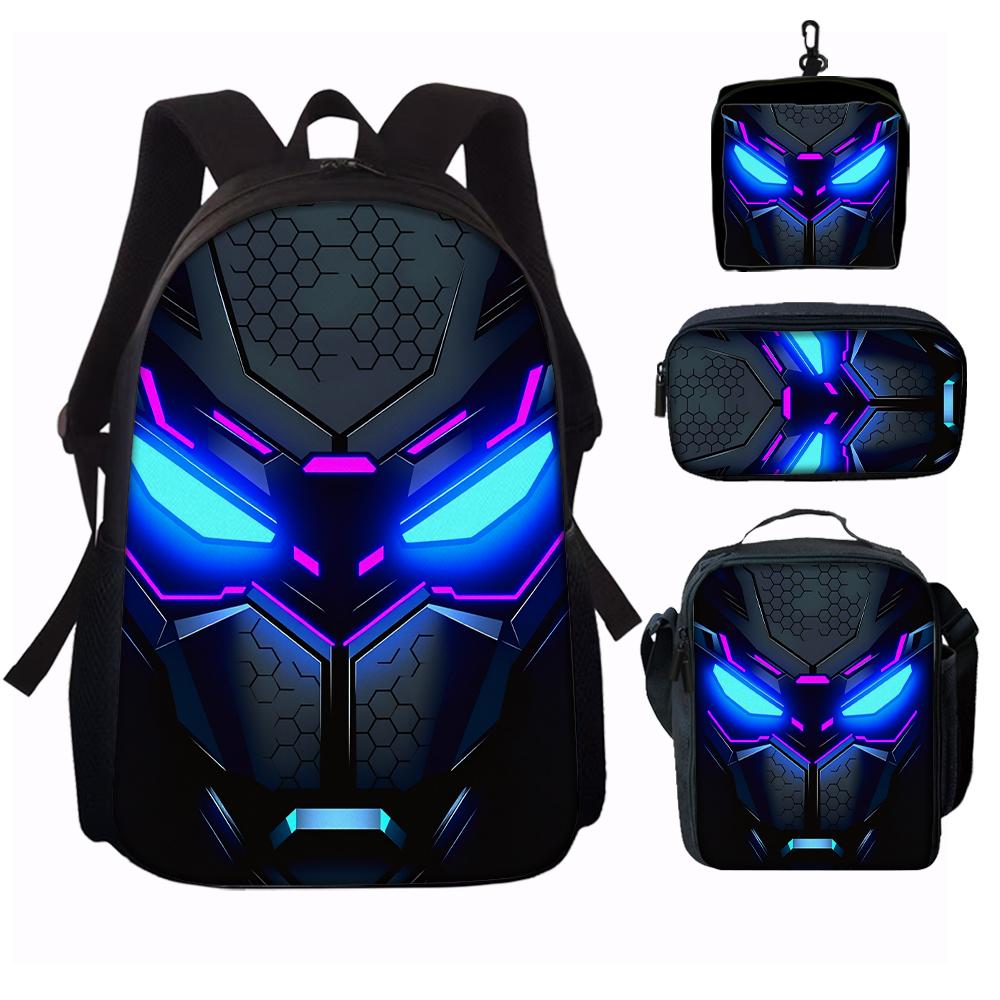 1/2/3/4/5 stuks Cyberpunk Stijl Robot Patroon Rugzak Set Lichtgewicht Dagelijkse Grote Capaciteit Schooltas Reistas Kinderen Perfect Cadeau