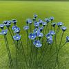 Blue Ceramic Forget-Me-Not Artificial Flowers, 14.56-Inch Fade-Resistant, for Indoor and Outdoor, Decorating Vases, Lawns