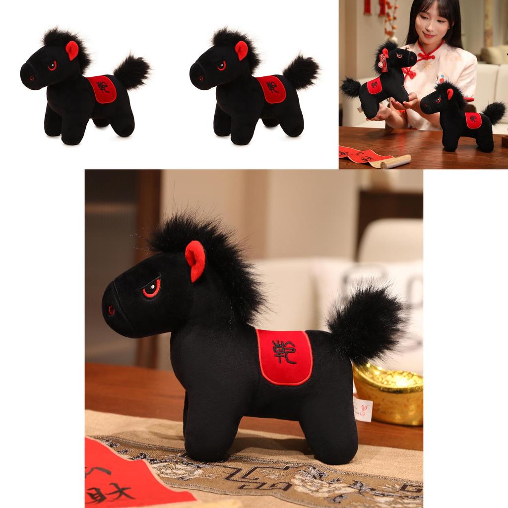 Horse Year Mascot Plush Toy With Short Plush Material For New Year Decorations And Gifts