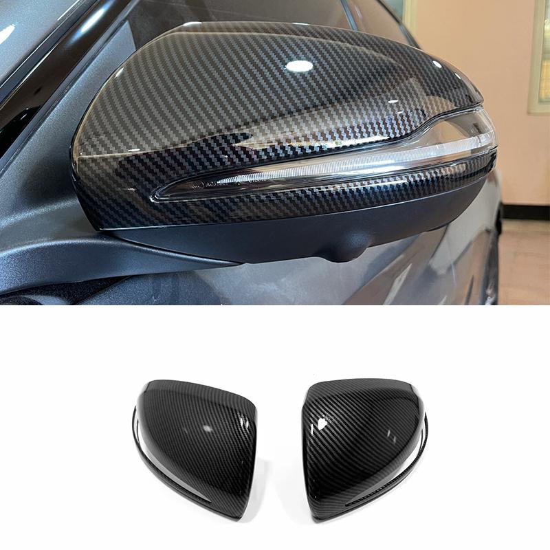 ABS Carbon/Black For Mercedes Benz B C E S GLB GLC Class W205 W213 LHD Car Side Door Rearview Turning Mirror Cover Trim