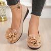 Fashion 2025 Fashion Slip-on Women's High Heels New Floral String Bead Casual Best Seller Plus Size Light Comfortable Flat Low Heels