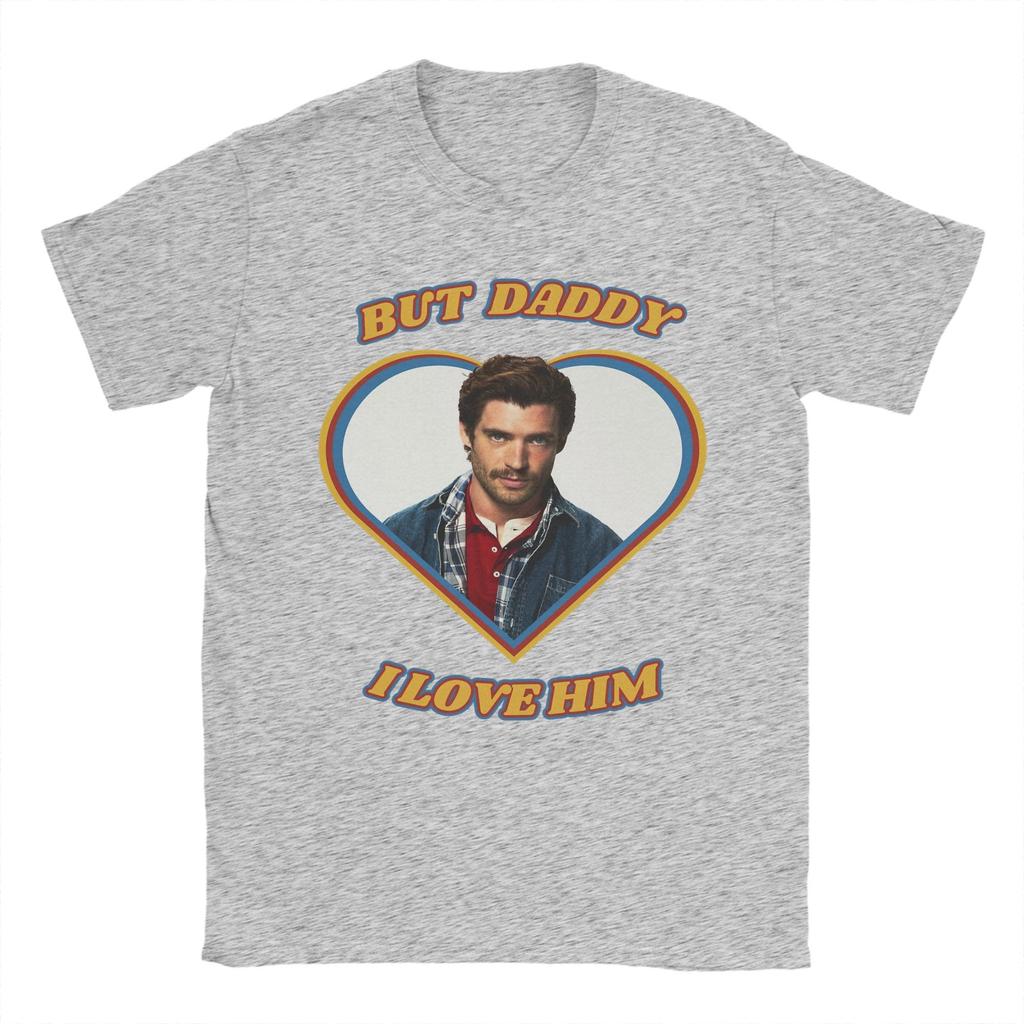 Men TShirt But Daddy I Love Him David Corenswet Novelty Pure Cotton Tee Shirt Short Sleeve  T Shirt Round Collar Tops Plus Size