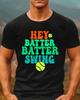 Baseball Fan Unisex Tee, Hey Batter Batter Swing Sports Shirt, Gift for Athletes, 8 Colors, Fun Casual Wear, Seasonal Tshirt, Baseball