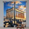 2Pcs Ancient Greek Curtain Temple In Athens Greece Window Drapes For Party Decorations Suitable For Bedroom Living Room A