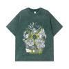 275 GSM Washed T-shirts 100% Cotton Dragon Ball V49 Super Saiyan Print Unisex Heavy Cotton T Shirt