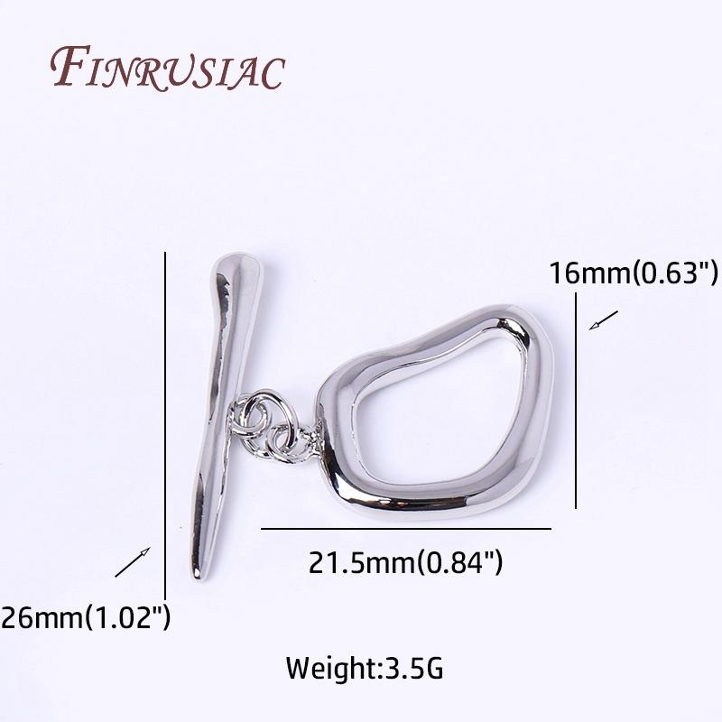 

20x15.5x26MM 18K Gold Plated OT Clasps,Dainty Brass End Beads Toggle Clasps,DIY Jewelry Supplies Bracelet Necklace OT Clasp 1 Piece