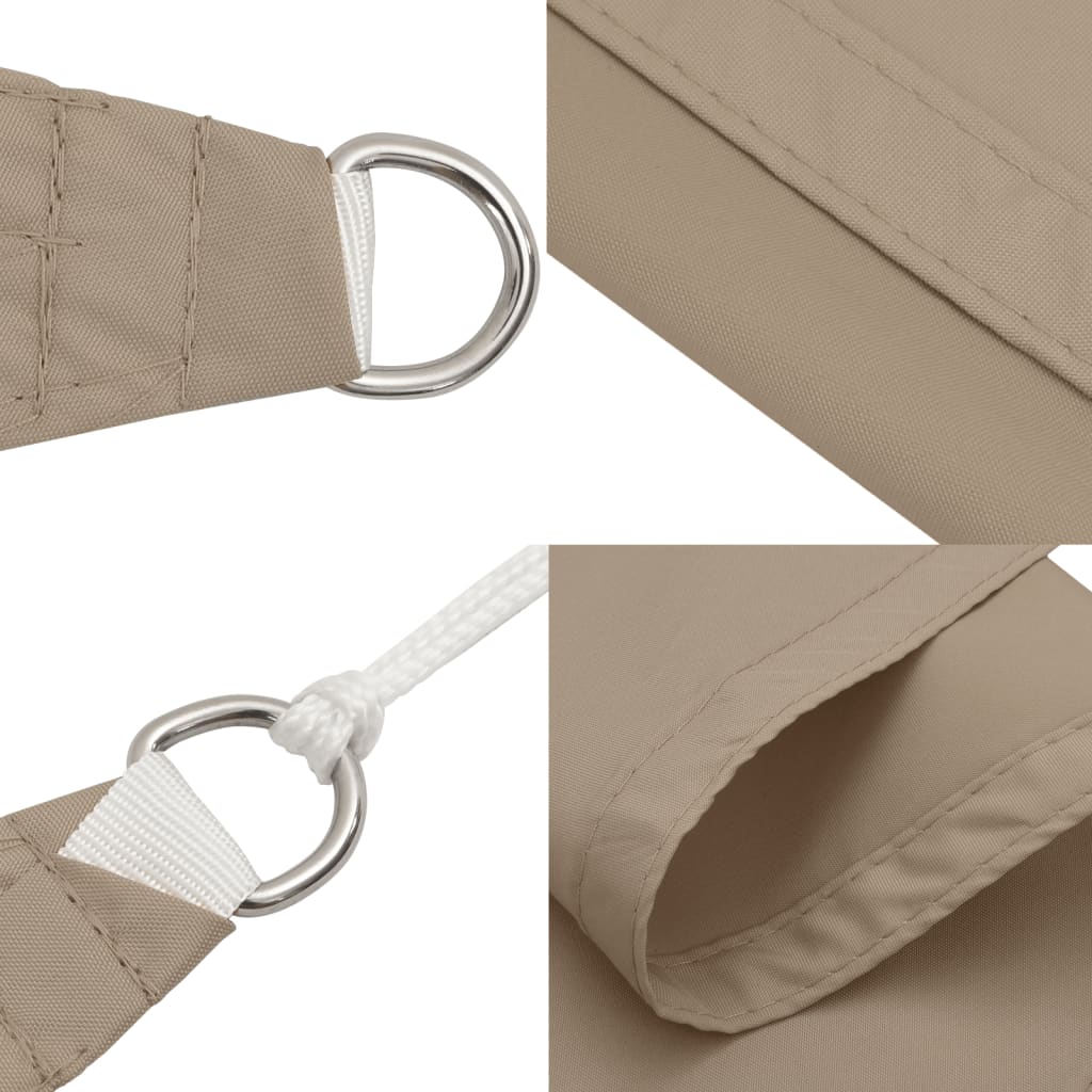 Vidaxl Triangular Garden Sail, Oxford Fabric, 3X4X4 M, Taupe Color