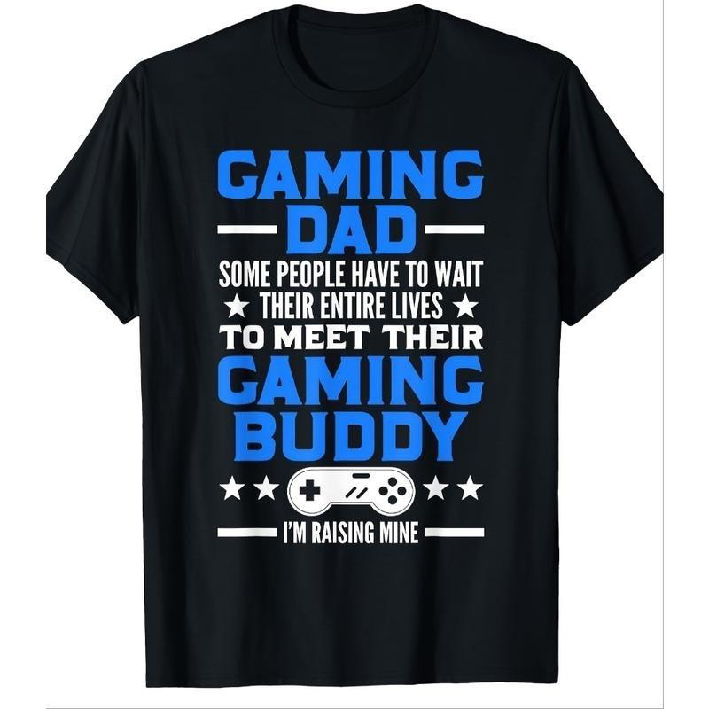 Gamer Dad T-Shirt -Father s Day Gift For Video Game Lovers - Funny Player Cotton S