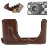 PU Leather Case Protective Half Body Cover Shell for Leica Q2 Camera with Battery Compartment Openingcoffee