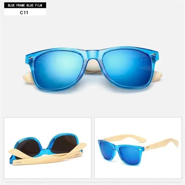 

14 Color Wood Sunglasses Men Women Square Bamboo Women For Women Men Mirror Sun Glasses Retro Handmade As Picture