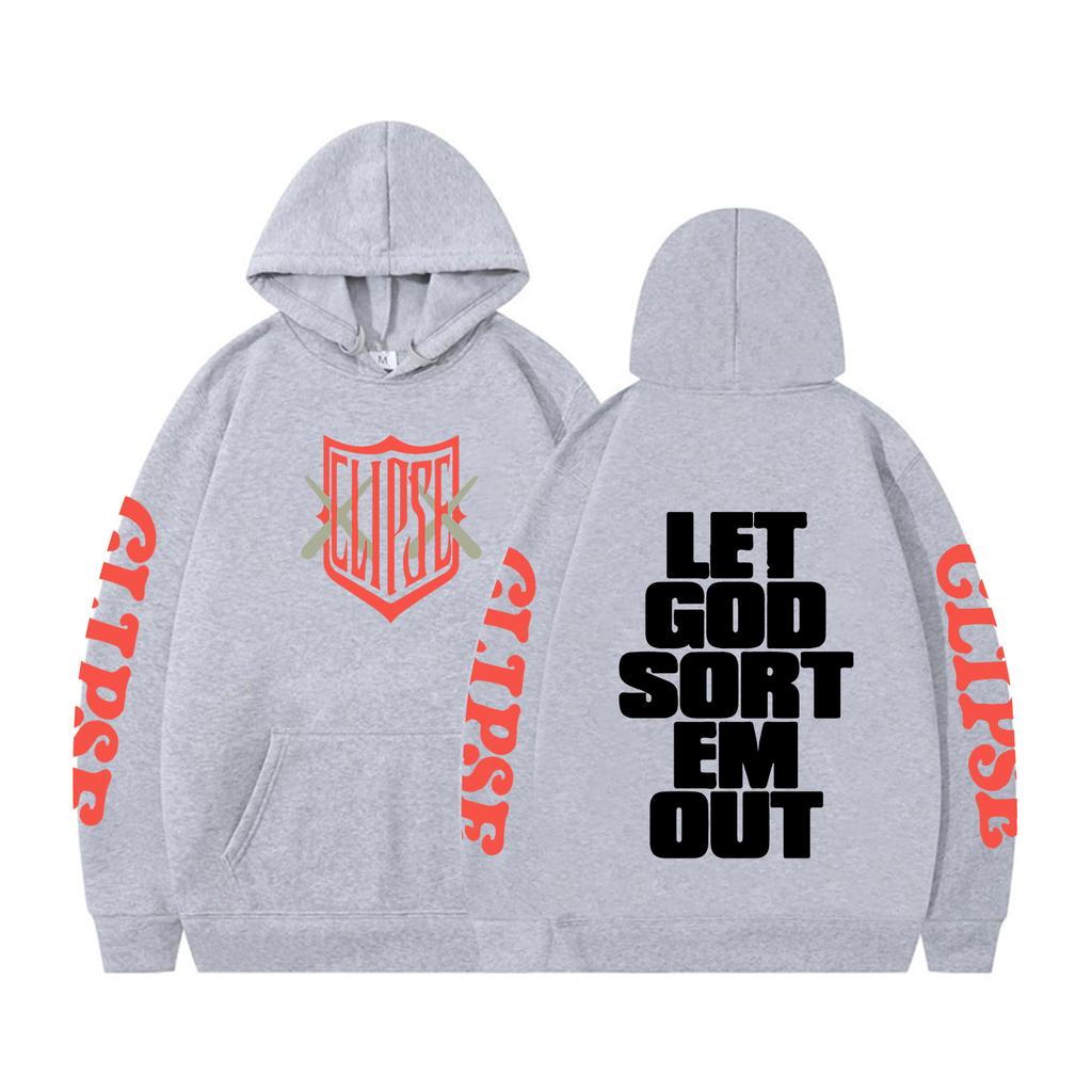 Clipse Hoodie Let God Sort Em Out Hoodie Men Casual Shirt New Album Let God Sort Em Out Sweatshirt Streewear Hip Hop Pullover