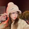 Windproof Knitted Baseball Cap Thermal Ear Flap Protection Hat Fashion Pompom Plush Beanie  Women