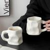 Simple personality ceramic drinking cup Office afternoon tea high-value milk coffee cup breakfast cup home decoration supplies