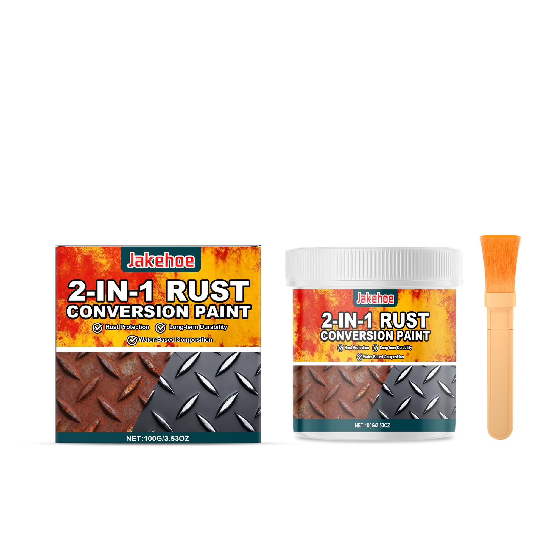 

Jakehoe 2-in-1 Rust Removal Metal Primer Water-Based Clean Waterproof Rustproof and Corrosion Resistant for Metal Surfaces 1 Set