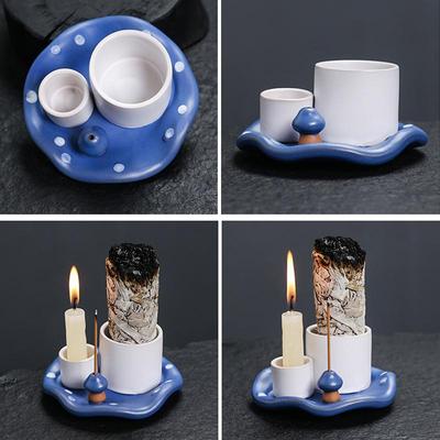 Ceramics Ambience Multipurpose Crafts Ornaments Candlestick Desktop Bookshelf Censer Bedroom Home Decoration