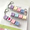 Keyboard keyring keycap keyring mechanical blue switch click keychain
