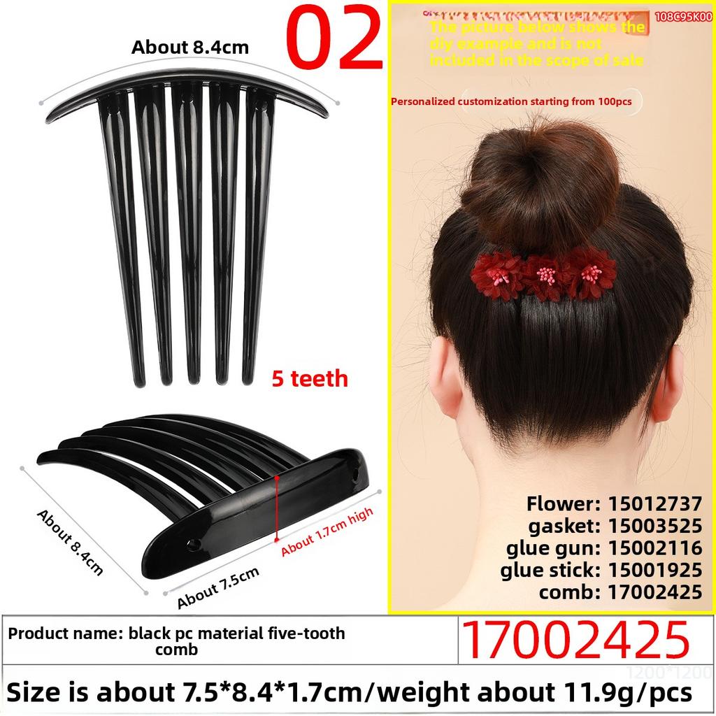 Plastic Hairpins Bangs Hair Accessories 5-toothed Combs