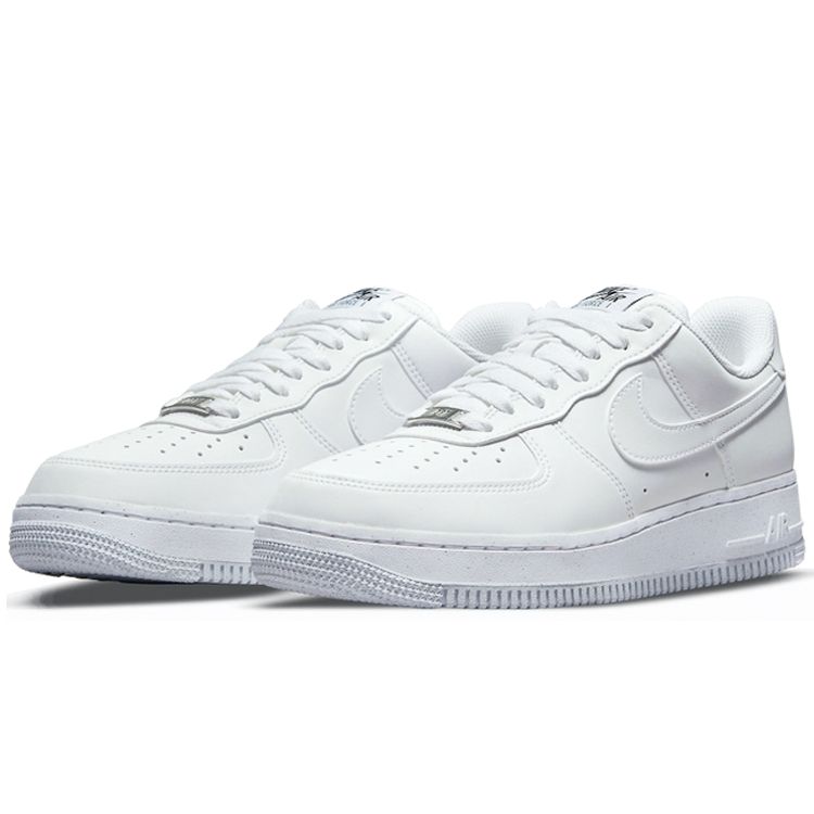 Nike  Air Force 1 Move To Zero - Triple White Women Sneakers Black Metallic-Silver DC9486-101